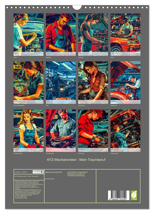 Produktbild: KFZ-Mechatroniker - Mein Traumberuf (Wandkalender 2026 DIN A3 hoch), CALVENDO Monatskalender