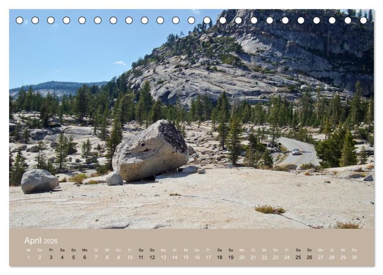 Produktbild: Yosemite, Entlang der Tioga Road (Tischkalender 2026 DIN A5 quer), CALVENDO Monatskalender