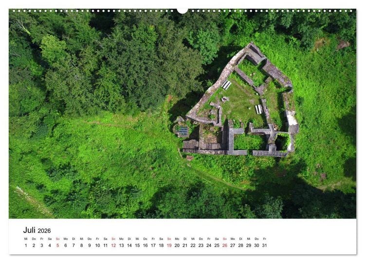 Produktbild: Deutschlands Burgen - Der S&uuml;den von oben (Wandkalender 2026 DIN A2 quer), CALVENDO Monatskalender