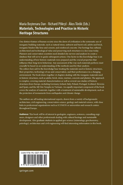 Produktbild: Materials, Technologies and Practice in Historic Heritage Structures
