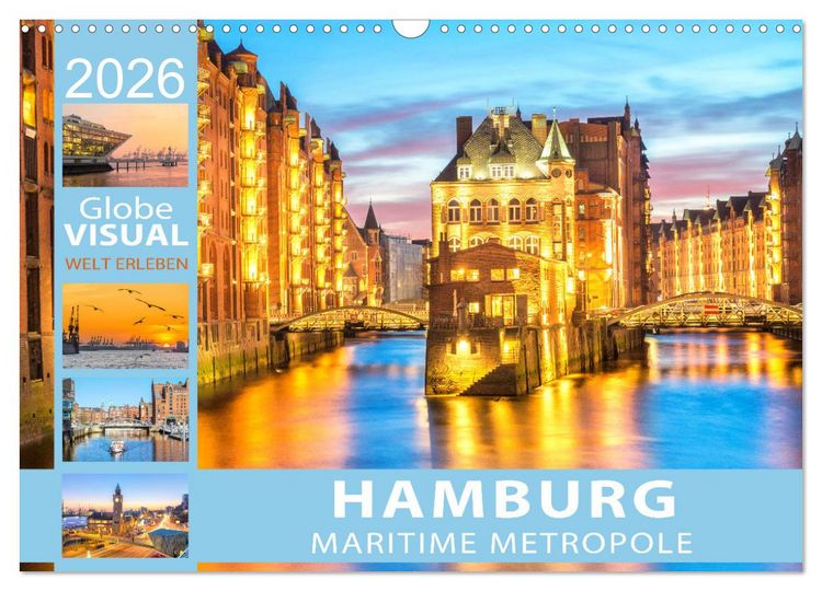 Produktbild: HAMBURG - Maritime Metropole (Wandkalender 2026 DIN A3 quer), CALVENDO Monatskalender