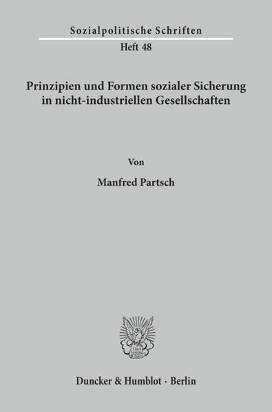 Produktbild: Prinzipien und Formen sozialer Sicherung in nicht-industriellen Gesellschaften.