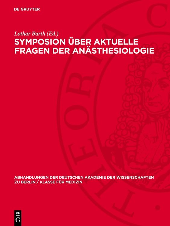 Produktbild: Symposion &uuml;ber aktuelle Fragen der An&auml;sthesiologie