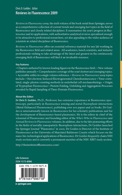 Produktbild: Reviews in Fluorescence 2009