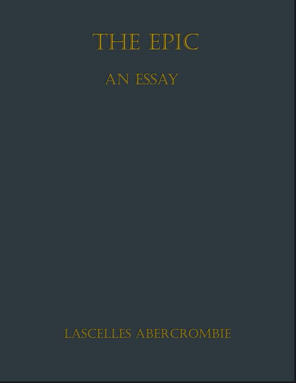 Produktbild: The Epic: an Essay