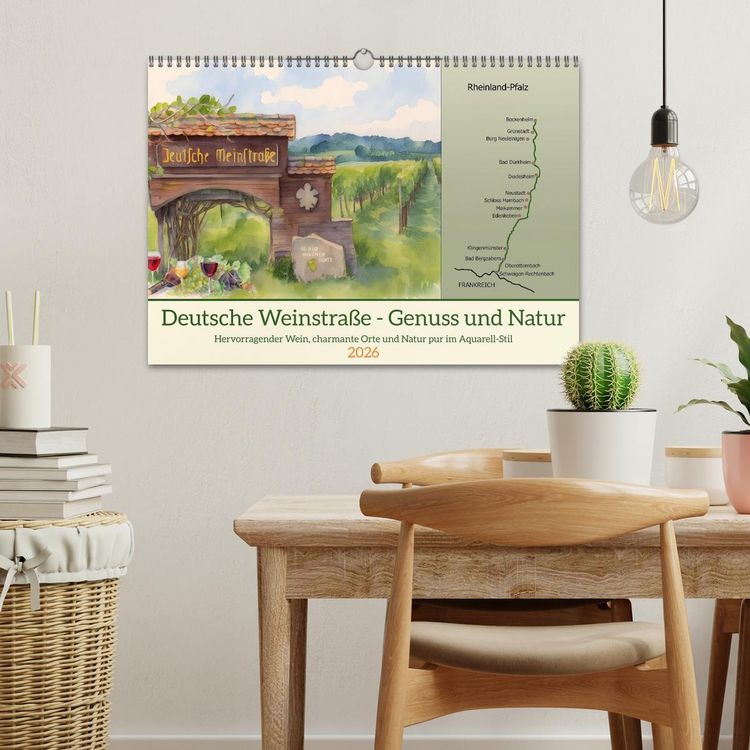 Produktbild: Deutsche Weinstra&szlig;e - Genuss und Natur (Wandkalender 2026 DIN A3 quer), CALVENDO Monatskalender
