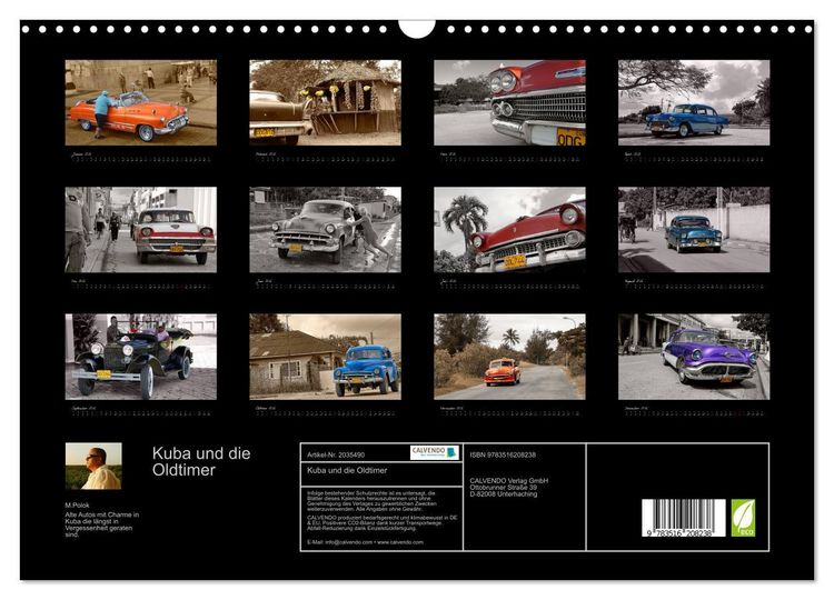 Produktbild: Kuba und die Oldtimer (Wandkalender 2026 DIN A3 quer), CALVENDO Monatskalender
