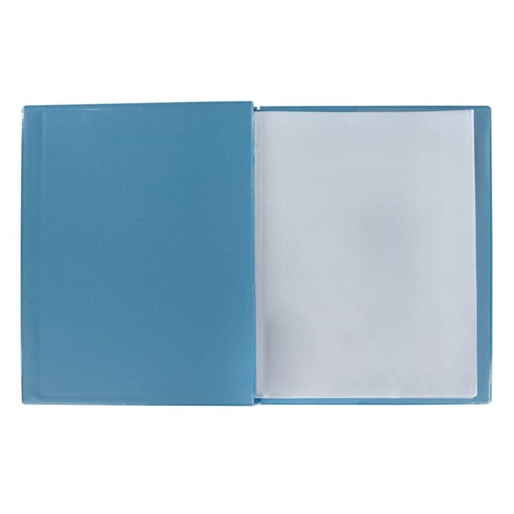 Produktbild: Idena Zeugnismappe mit 12 Klarsichth&uuml;llen 100&micro; pastell blau DIN A4