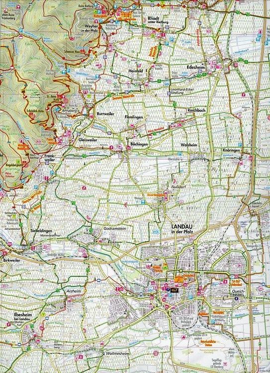 Produktbild: Die Erlebnisregion S&uuml;dpfalz 1 : 40.000