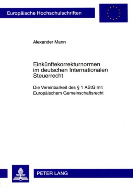 Produktbild: Einkuenftekorrekturnormen im deutschen Internationalen Steuerrecht