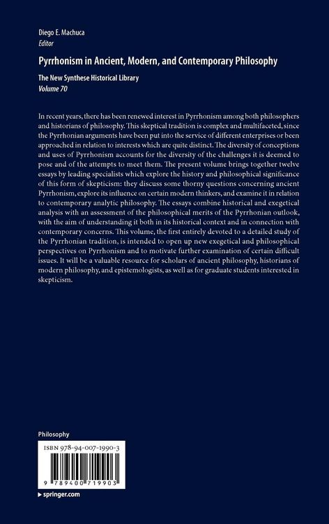 Produktbild: Pyrrhonism in Ancient, Modern, and Contemporary Philosophy
