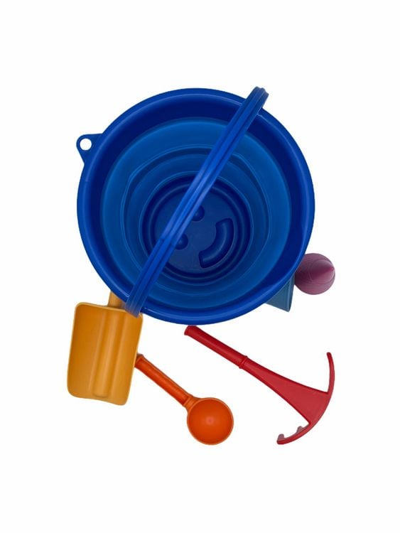 Produktbild: Schildkr&ouml;t Funsports - 7in1 Sand Toys Falteimer Set - blau