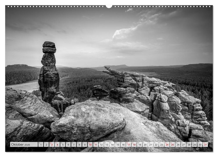 Produktbild: Monochrome Wonders (hochwertiger Premium Wandkalender 2026 DIN A2 quer), Kunstdruck in Hochglanz
