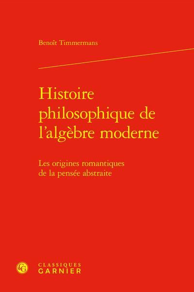Produktbild: Histoire Philosophique de l Algebre Moderne: Les Origines