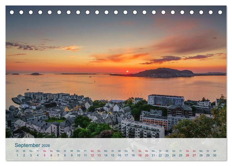 Produktbild: Norwegen von Oslo bis &Aring;lesund (Tischkalender 2026 DIN A5 quer), CALVENDO Monatskalender