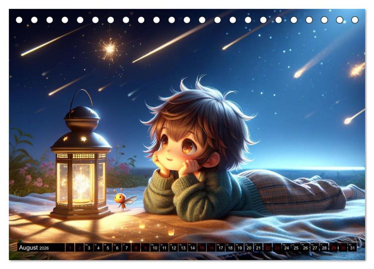 Produktbild: Anime Seasons: Ein Kalender voller lebendiger Manga-Szenen (Tischkalender 2026 DIN A5 quer), CALVENDO Monatskalender