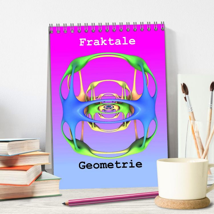 Produktbild: Fraktale Geometrie (Tischkalender 2026 DIN A5 hoch), CALVENDO Monatskalender