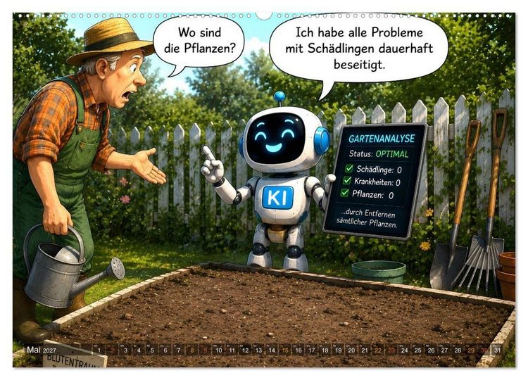 Produktbild: L&uuml;genbeutel und Schummellottchen - 12 Monate voller Ausreden, Tricks und kreativer Wahrheiten (hochwertiger Premium Wandkalender 2027 DIN A2 quer), Kunstdruck in Hochglanz