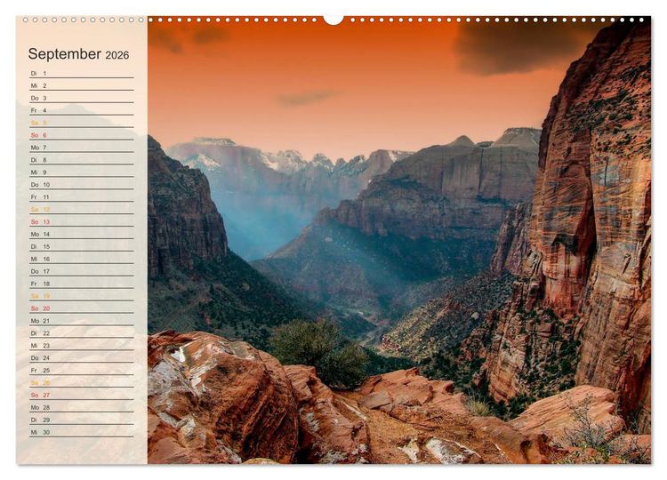 Produktbild: Nationalparks in den USA - wundersch&ouml;n und einmalig (Wandkalender 2026 DIN A2 quer), CALVENDO Monatskalender