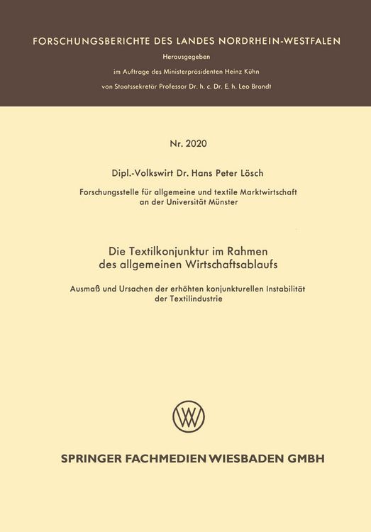Produktbild: Die Textilkonjunktur im Rahmen des allgemeinen Wirtschaftsablaufs