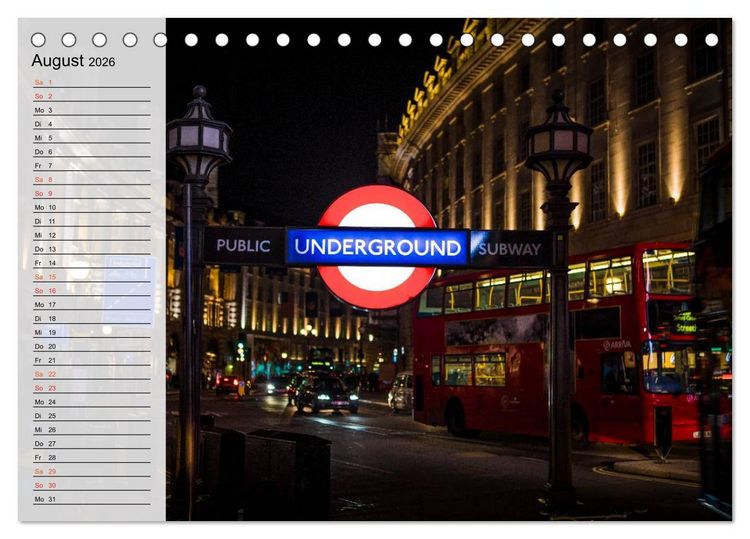 Produktbild: Wundervolles London (Tischkalender 2026 DIN A5 quer), CALVENDO Monatskalender