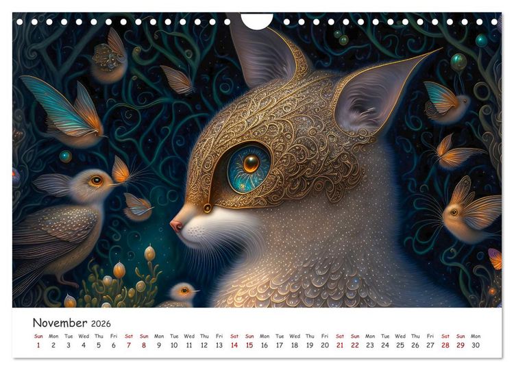 Produktbild: Fabulous creatures - In the land of mythical creatures (Wall Calendar 2026 DIN A4 landscape), CALVENDO 12 Month Wall Calendar