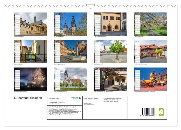 Produktbild: Lutherstadt Eisleben (Wandkalender 2026 DIN A3 quer), CALVENDO Monatskalender