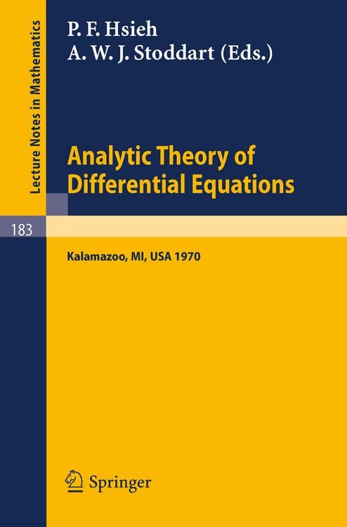 Produktbild: Analytic Theory of Differential Equations