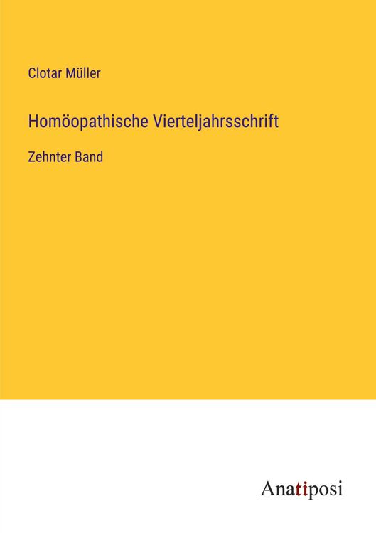 Produktbild: Hom&ouml;opathische Vierteljahrsschrift