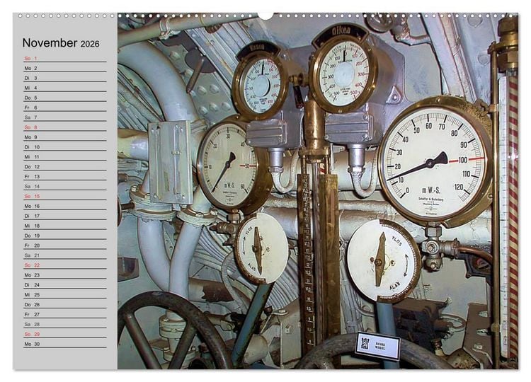 Produktbild: U-Boote. Milit&auml;rische Unget&uuml;me (hochwertiger Premium Wandkalender 2026 DIN A2 quer), Kunstdruck in Hochglanz