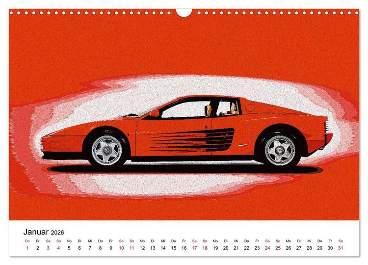 Produktbild: Car Art Edition Sportwagenlegenden (Wandkalender 2026 DIN A3 quer), CALVENDO Monatskalender