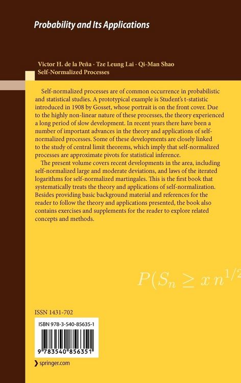 Produktbild: Self-Normalized Processes