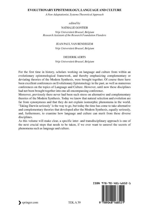 Produktbild: Evolutionary Epistemology, Language and Culture