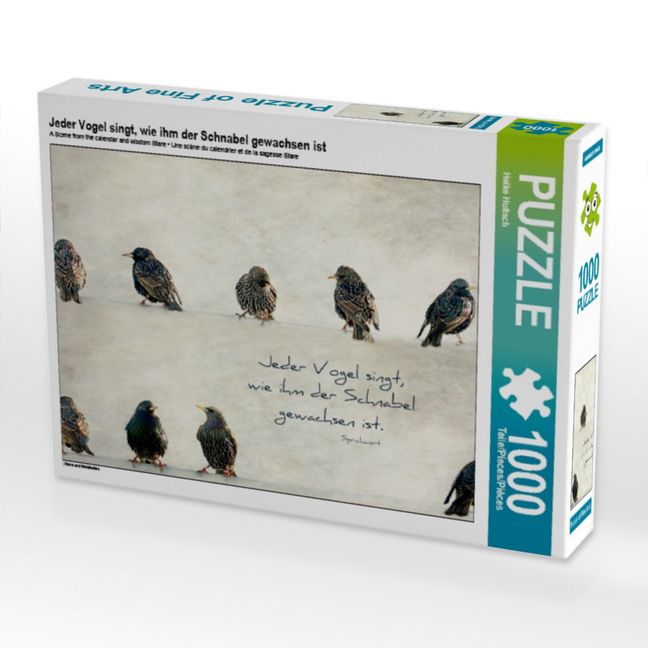 Produktbild: CALVENDO Puzzle Jeder Vogel singt, wie ihm der Schnabel gewachsen ist | 1000 Teile Lege-Gr&ouml;&szlig;e 64x48cm Foto-Puzzle f&uuml;r gl&uuml;ckliche Stunden