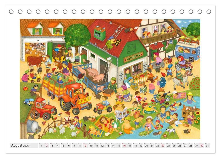 Produktbild: Meine kleine Wimmelwelt (Tischkalender 2026 DIN A5 quer), CALVENDO Monatskalender