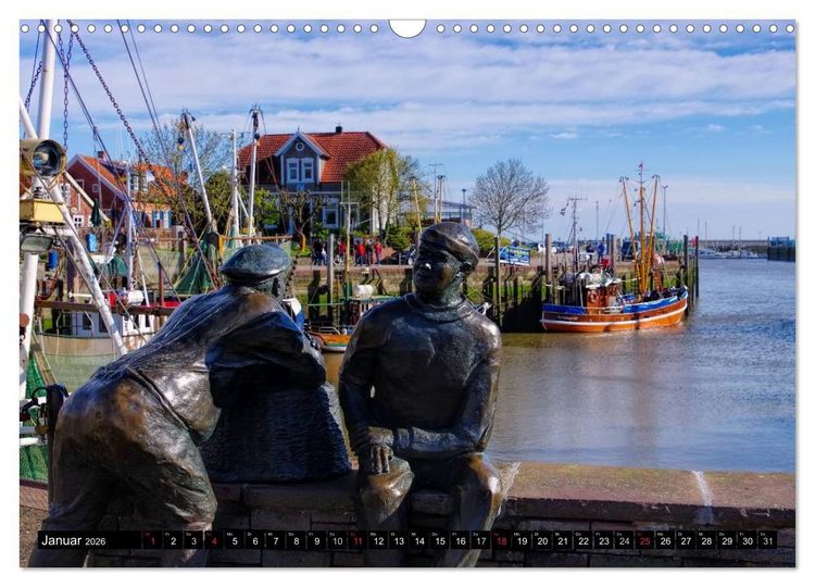 Produktbild: Neuharlingersiel - Ostfrieslands sch&ouml;nstes Hafenst&auml;dtchen (Wandkalender 2026 DIN A3 quer), CALVENDO Monatskalender