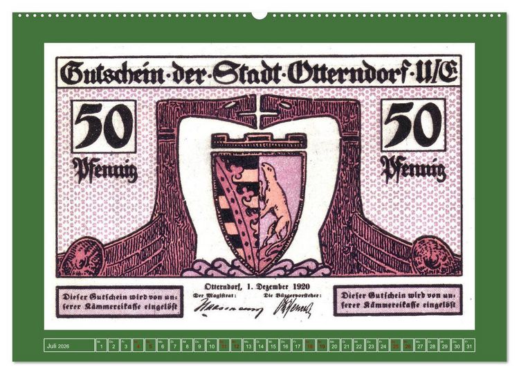 Produktbild: 625 Jahre Otterndorf - Gr&uuml;ne Stadt am Meer (Wandkalender 2026 DIN A2 quer), CALVENDO Monatskalender