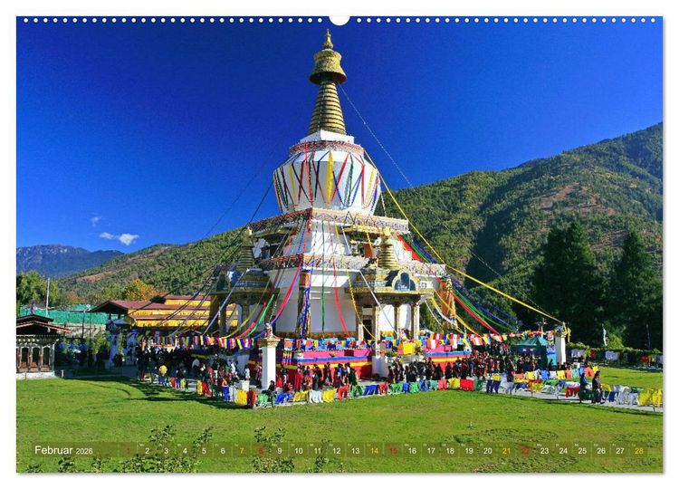 Produktbild: K&ouml;nigreich Bhutan - Juwel am Himalaya (hochwertiger Premium Wandkalender 2026 DIN A2 quer), Kunstdruck in Hochglanz