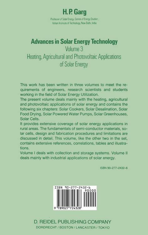 Produktbild: Advances in Solar Energy Technology