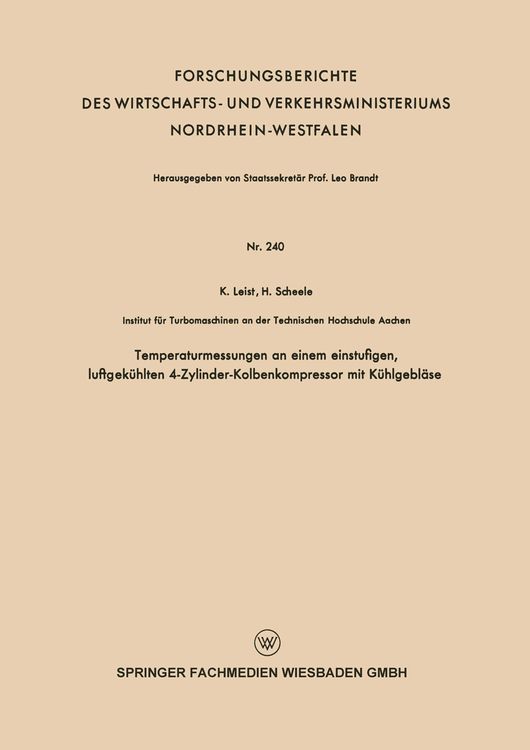 Produktbild: Temperaturmessungen an einem einstufigen, luftgek&uuml;hlten 4-Zylinder-Kolbenkompressor mit K&uuml;hlgebl&auml;se