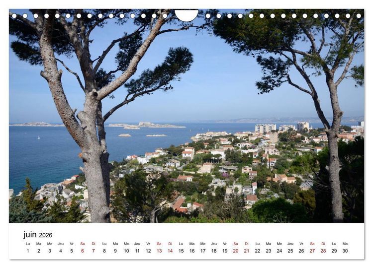 Produktbild: Marseille C&ocirc;te et Corniche (Calendrier mural 2026 DIN A4 vertical), CALVENDO calendrier mensuel