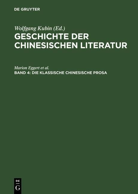 Produktbild: Die klassische chinesische Prosa