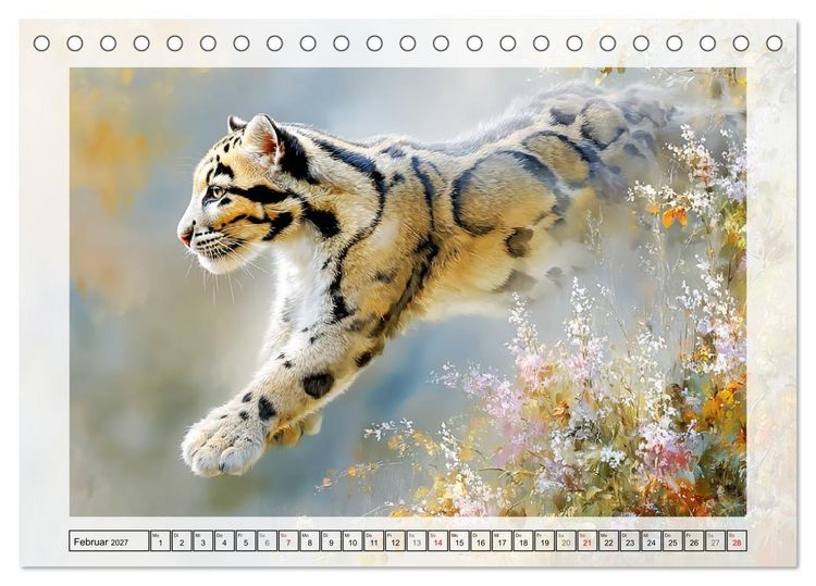 Produktbild: Nebelparder. Zuhause im dichten Regenwald (Tischkalender 2027 DIN A5 quer), CALVENDO Monatskalender