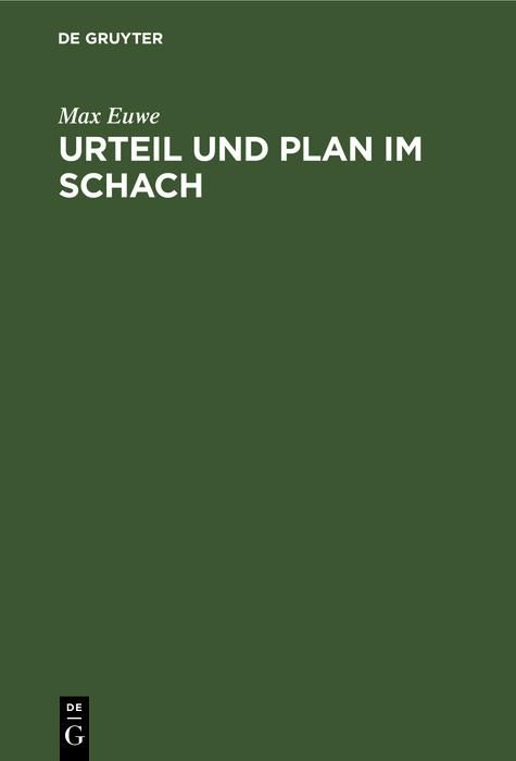 Produktbild: Urteil und Plan im Schach