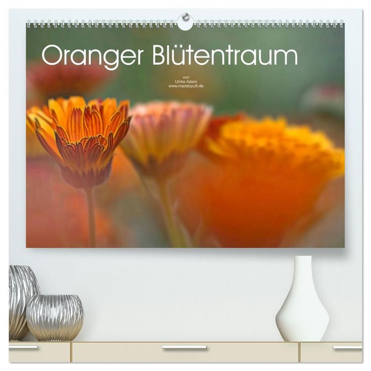 Produktbild: Oranger Bl&uuml;tentraum (hochwertiger Premium Wandkalender 2027 DIN A2 quer), Kunstdruck in Hochglanz