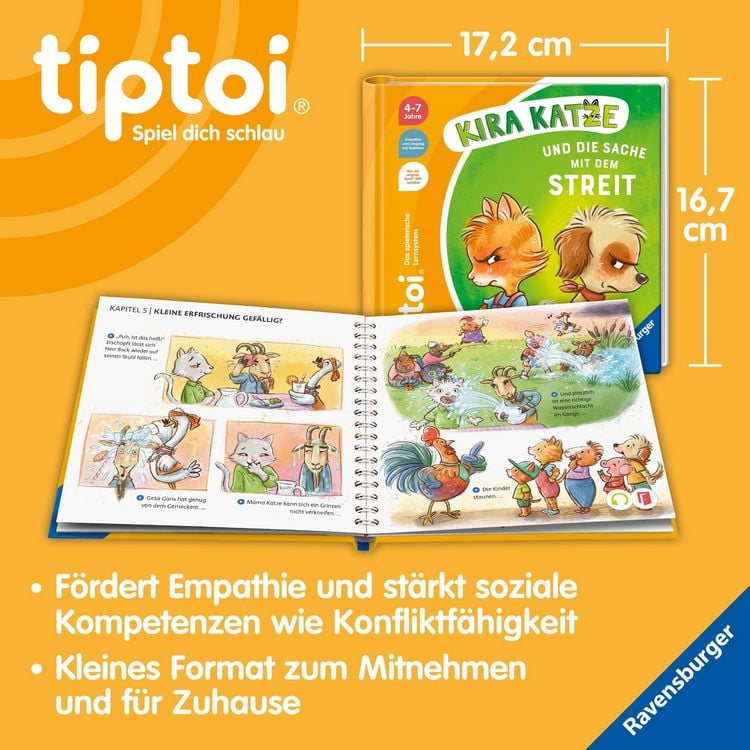 Produktbild: tiptoi&reg; Bildergeschichten &uuml;ber den Umgang mit Gef&uuml;hlen - Kira Katze und die Sache mit dem Streit