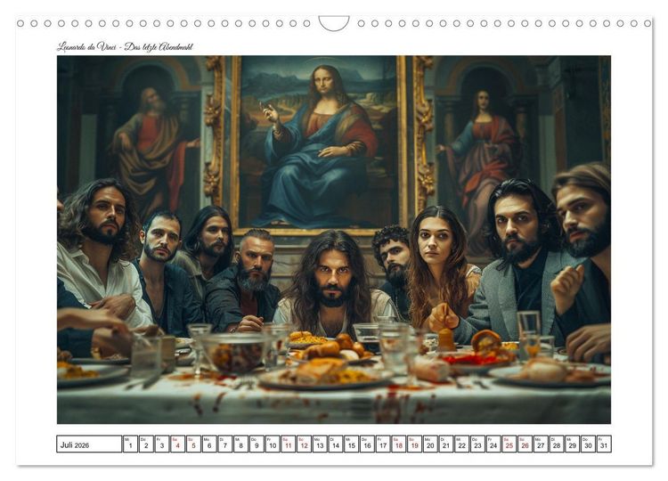 Produktbild: Alte Meister auf Zeitreise (Wandkalender 2026 DIN A3 quer), CALVENDO Monatskalender