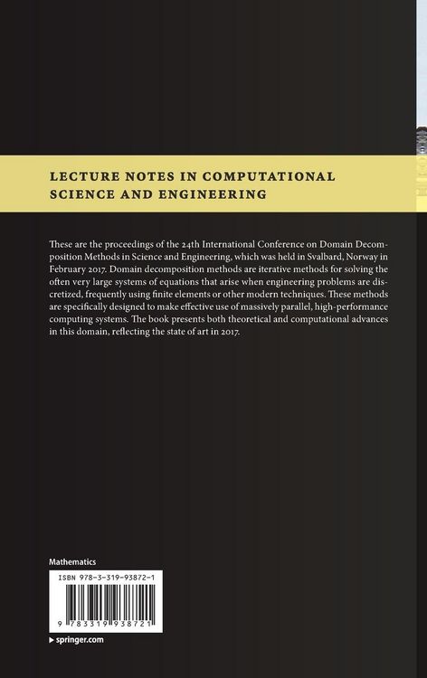 Produktbild: Domain Decomposition Methods in Science and Engineering XXIV