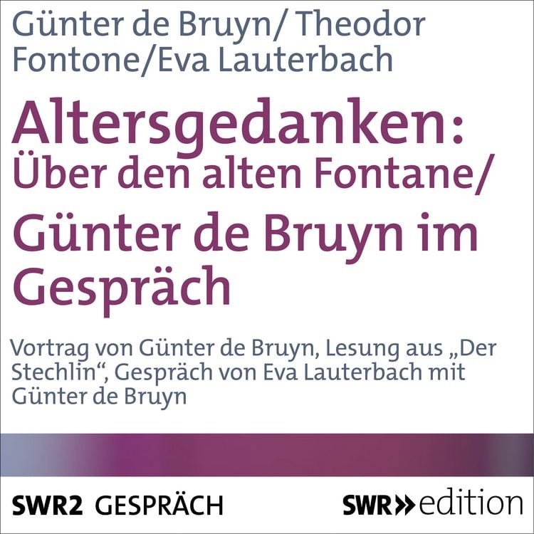 Produktbild: Altersgedanken - &Uuml;ber den alten Fontane