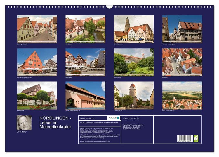 Produktbild: N&Ouml;RDLINGEN - Leben im Meteoritenkrater (Wandkalender 2026 DIN A2 quer), CALVENDO Monatskalender
